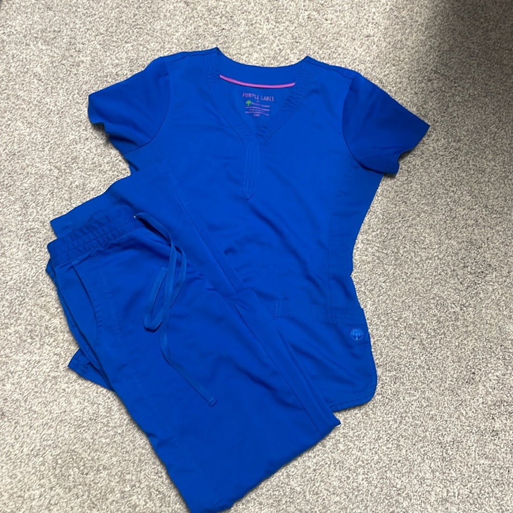 Healing hands purple label scrub set